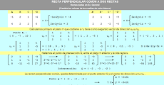 Recta perpendicular común a dos rectas (dadas en forma general)